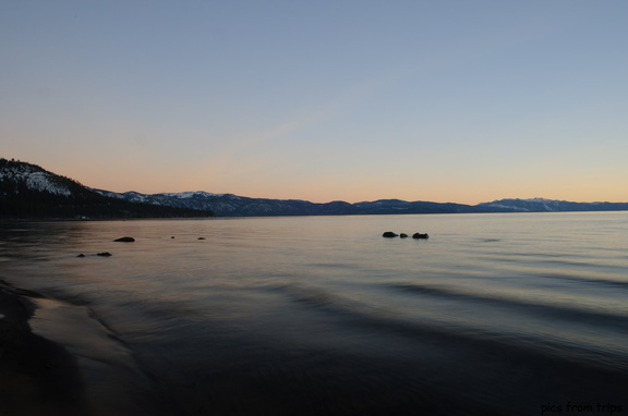 sunset on Lake Tahoe